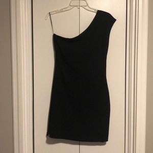 Black one shoulder dress